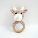Petite Vous Cow Crochet Ring Rattle